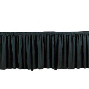 Stage Skirting - Black. Rent Skirting for stage and screen in Vancouver.